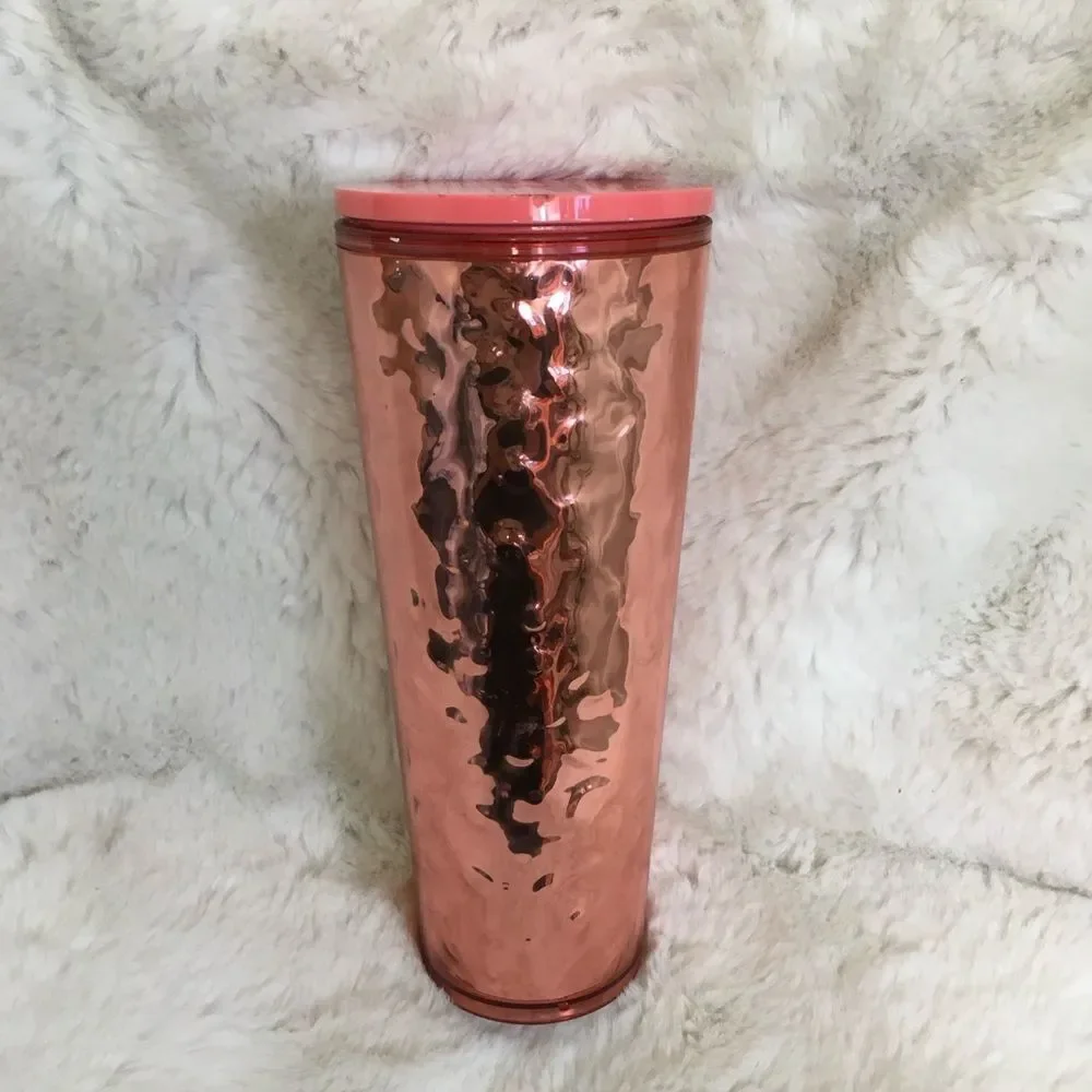 NEW Starbucks Rose Gold Mirror Reflective 2019 Holiday Venti Tumbler Cup 24oz